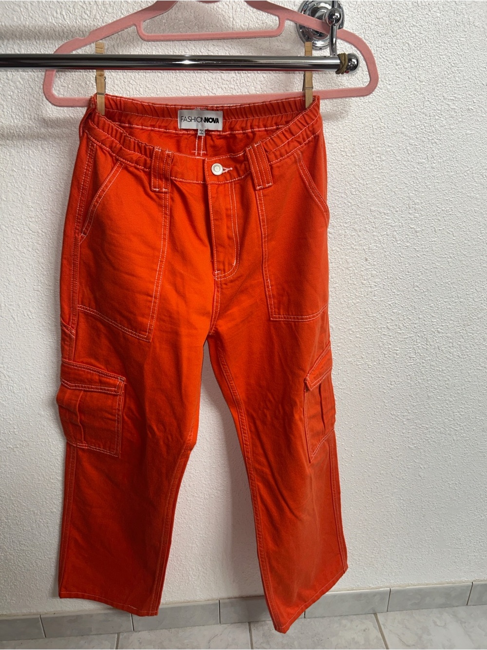Fashion Nova Orange Cargo Pants